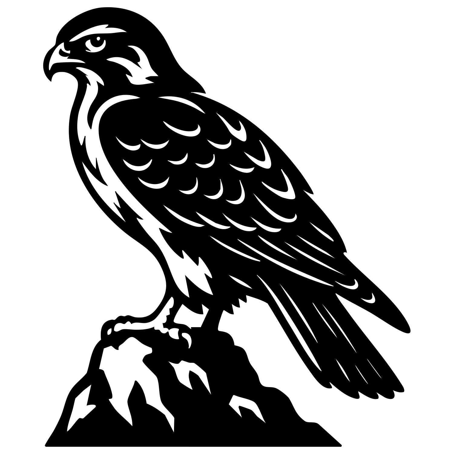 Red-tailed Hawk DXF File – CNC Cutting Design | ABHAWK21