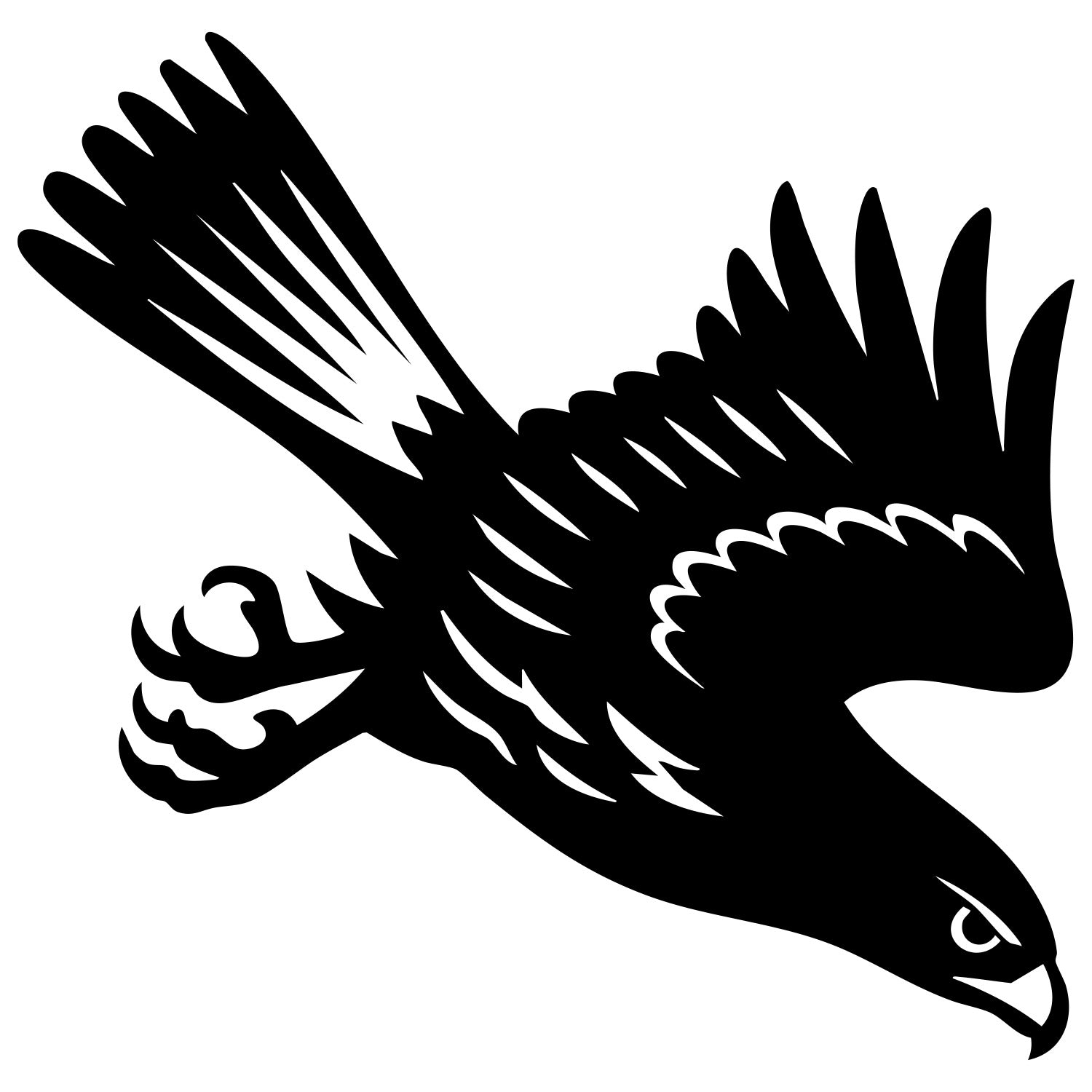 Red-tailed Hawk DXF File – CNC Cutting Design | ABHAWK22