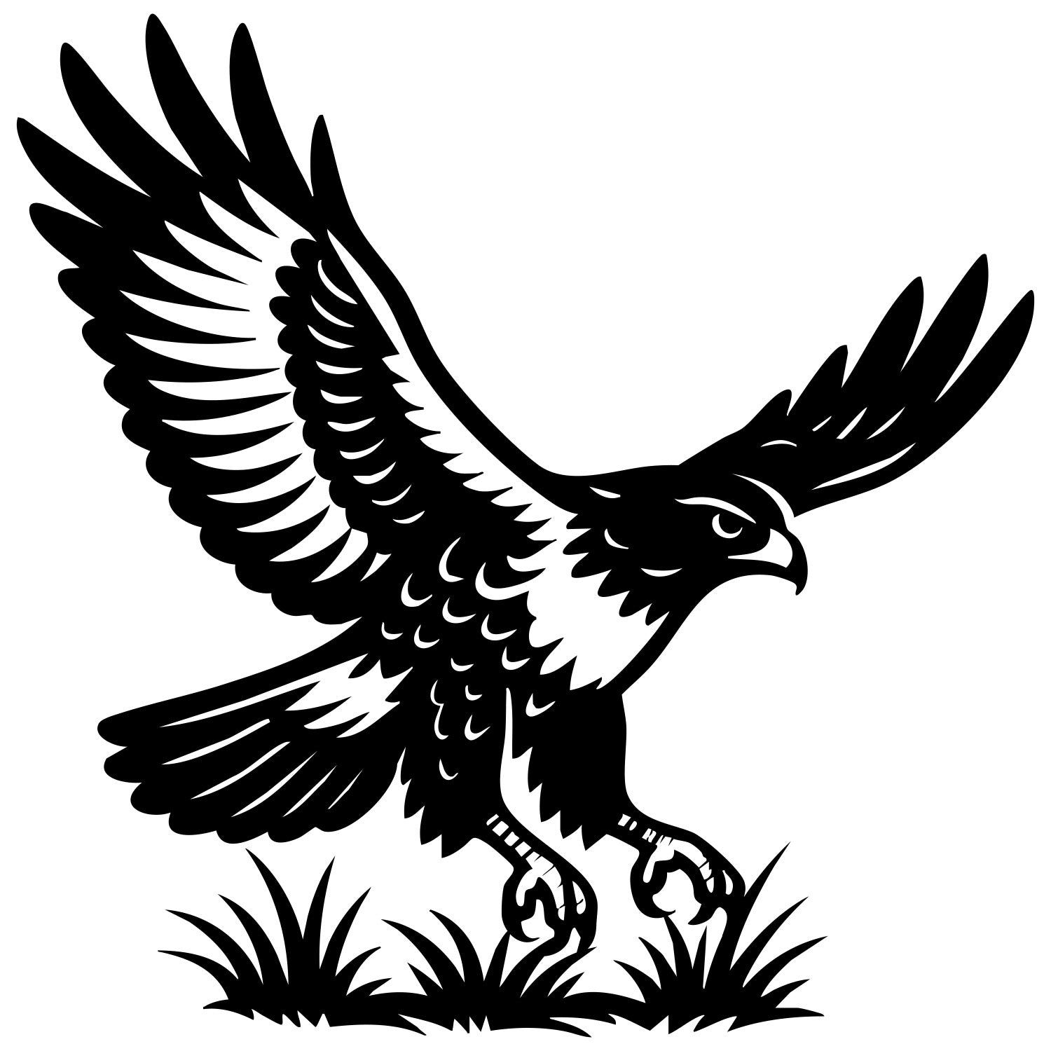 Red-tailed Hawk DXF File – CNC Cutting Design | ABHAWK37