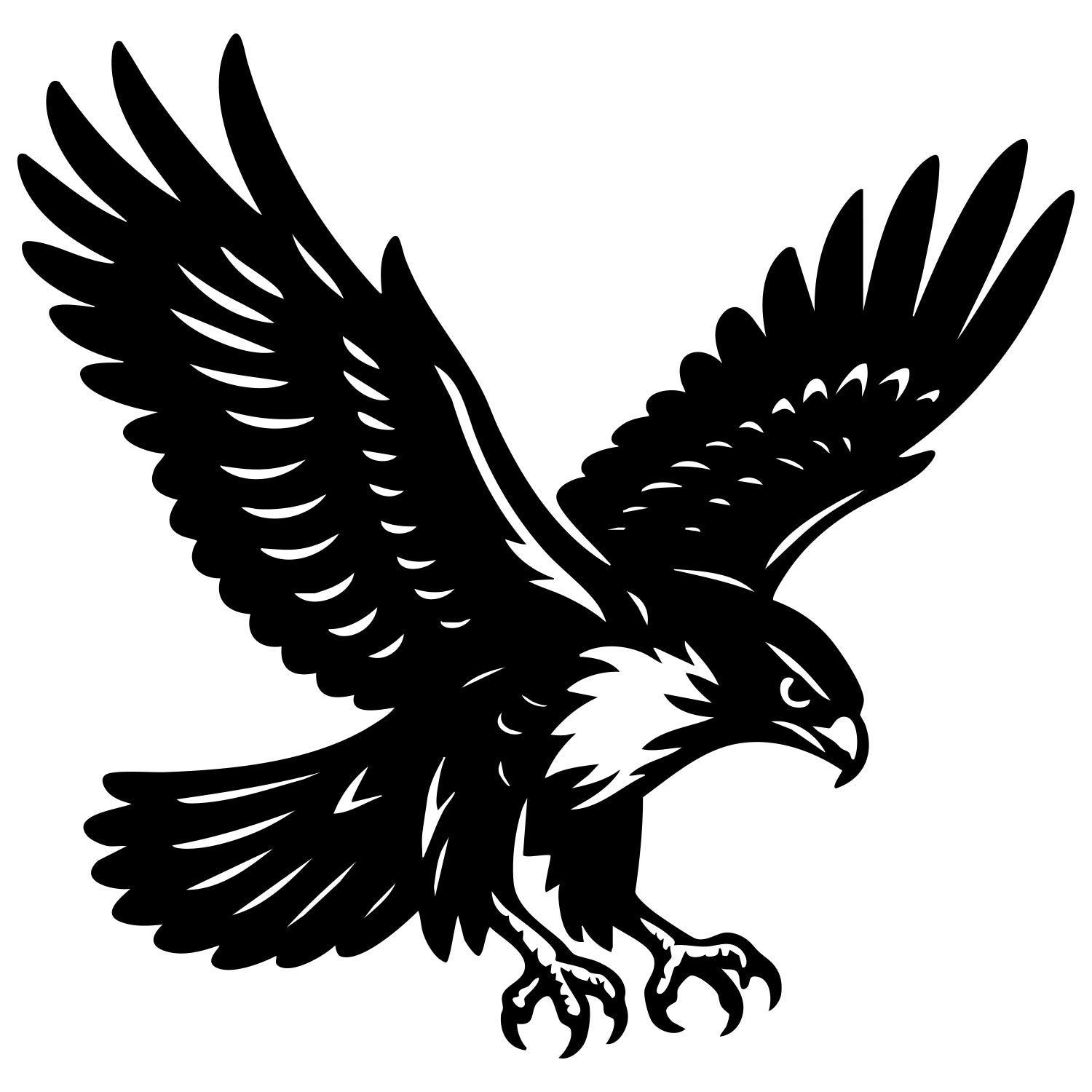 Red-tailed Hawk DXF File – CNC Cutting Design | ABHAWK41