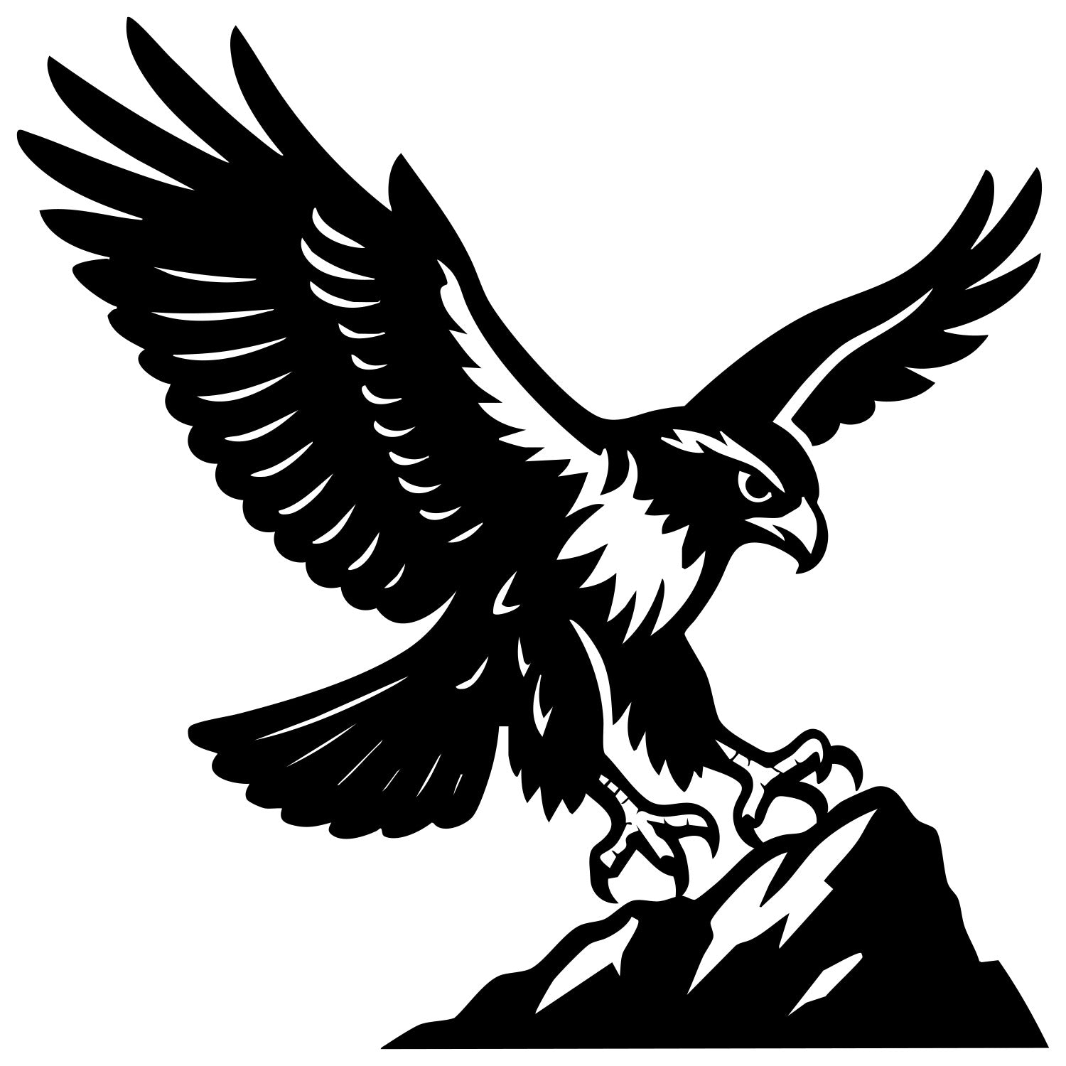 Red-tailed Hawk DXF File – CNC Cutting Design | ABHAWK43