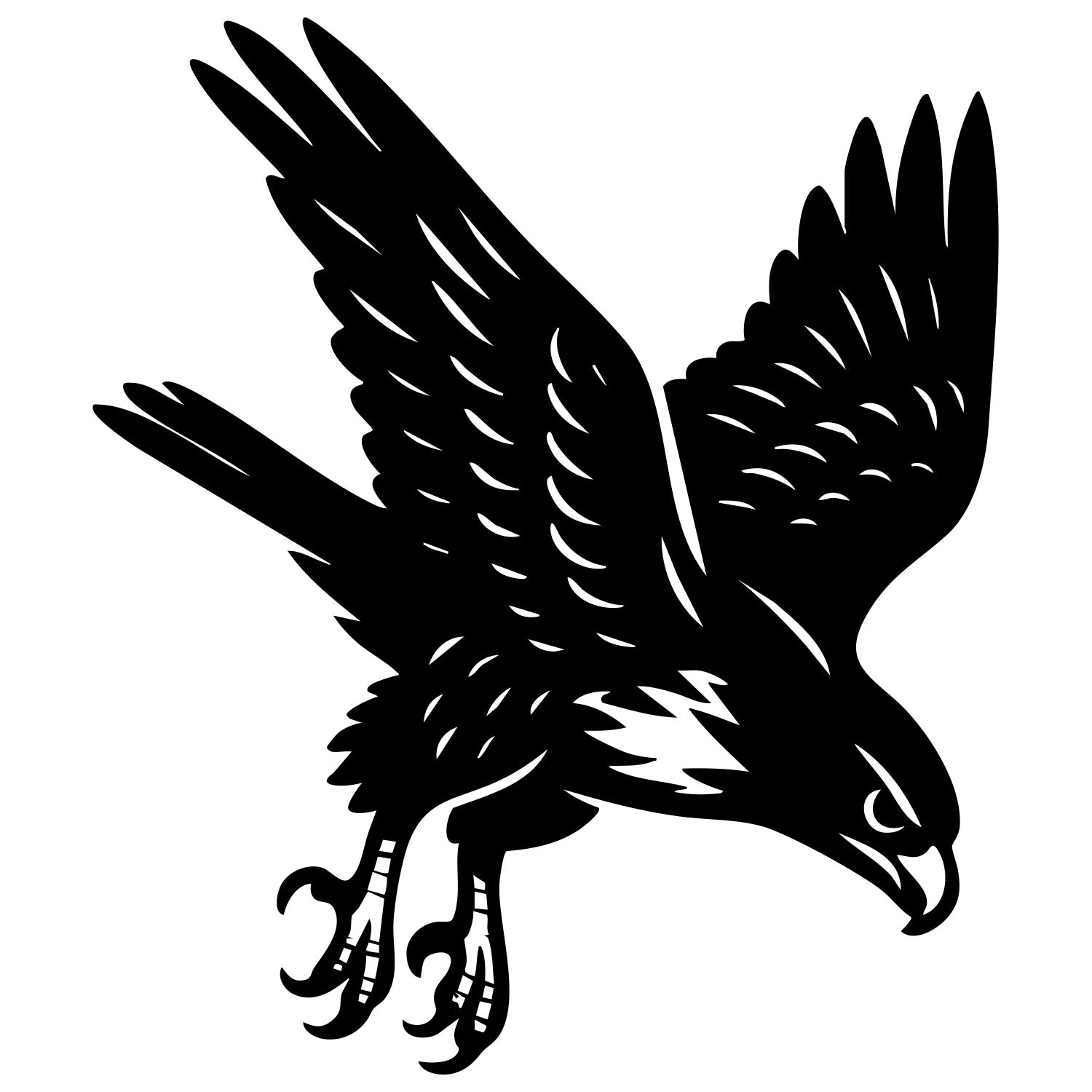 Red-tailed Hawk DXF File – CNC Cutting Design | ABHAWK52
