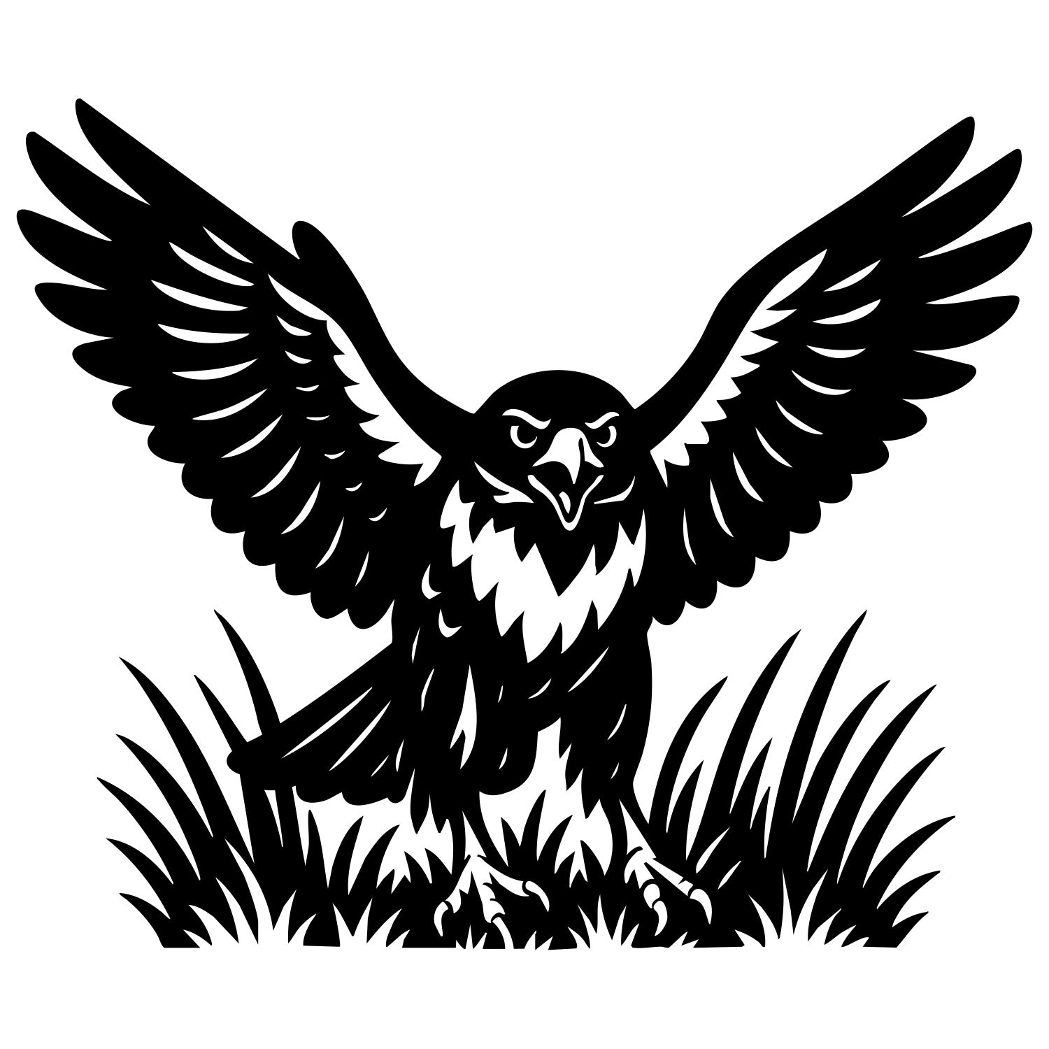 Red-tailed Hawk DXF File – CNC Cutting Design | ABHAWK54