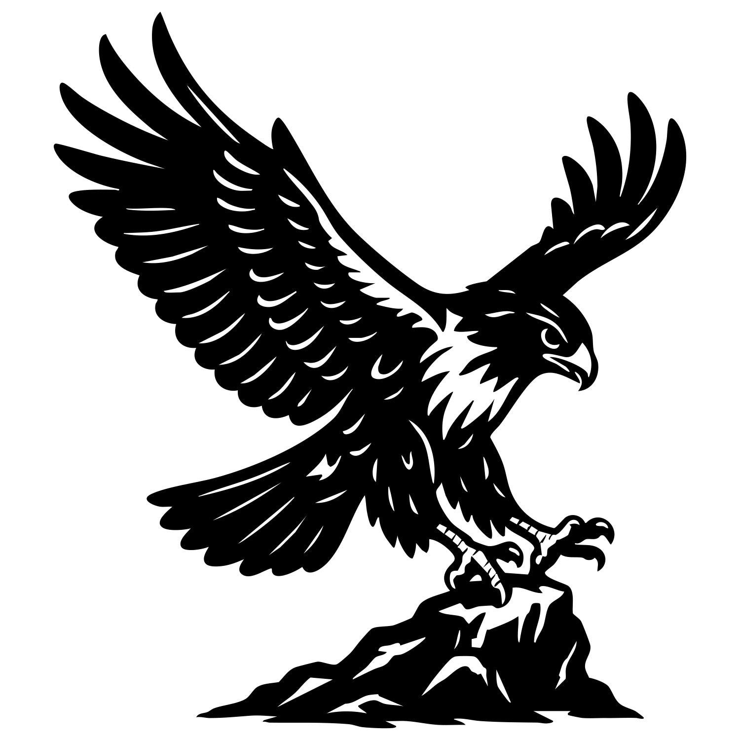 Red-tailed Hawk DXF File – CNC Cutting Design | ABHAWK60