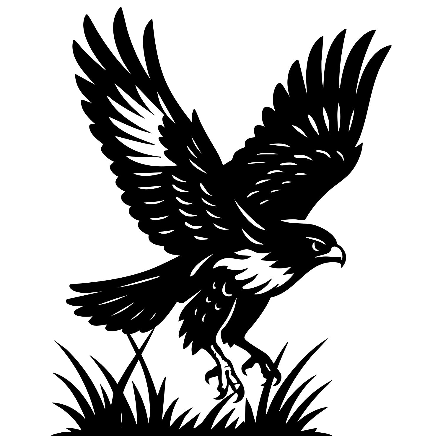 Red-tailed Hawk DXF File – CNC Cutting Design | ABHAWK65