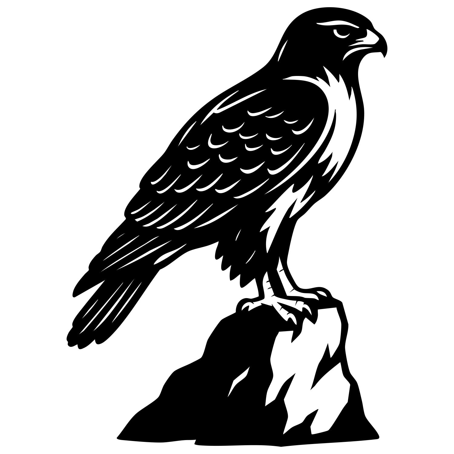 Red-tailed Hawk DXF File – CNC Cutting Design | ABHAWK68
