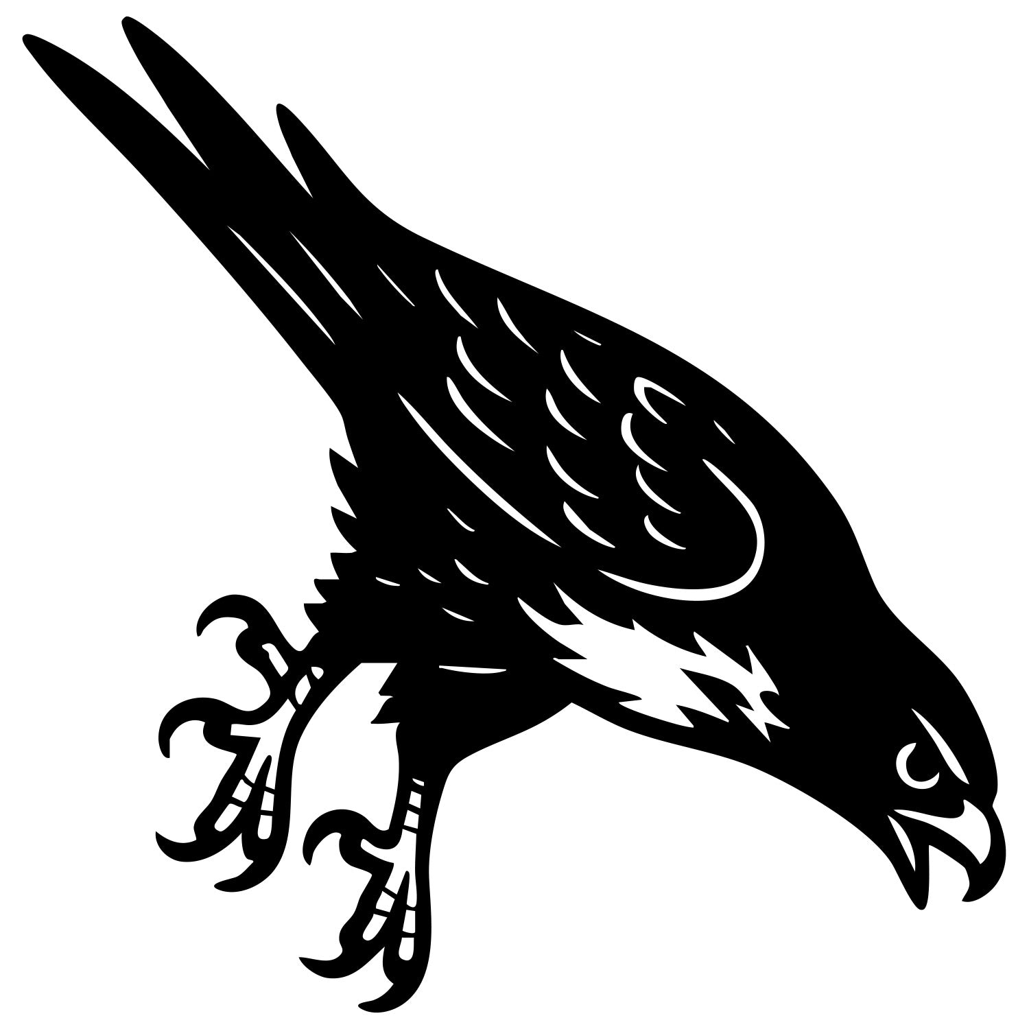 Red-tailed Hawk DXF File – CNC Cutting Design | ABHAWK7