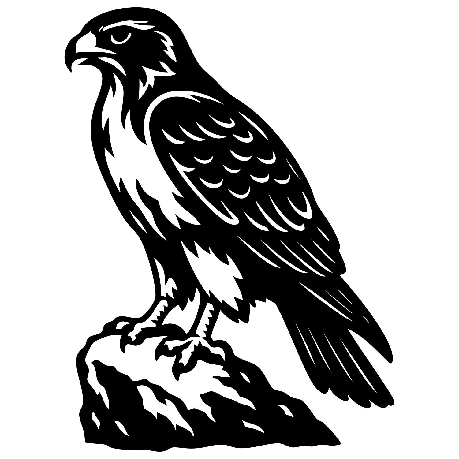 Red-tailed Hawk DXF File – CNC Cutting Design | ABHAWK71