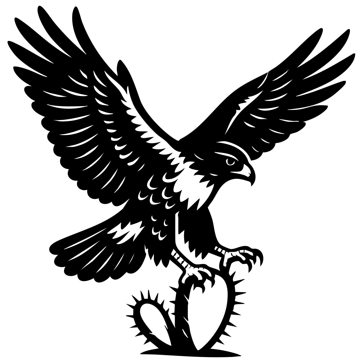 Red-tailed Hawk DXF File – CNC Cutting Design | ABHAWK72