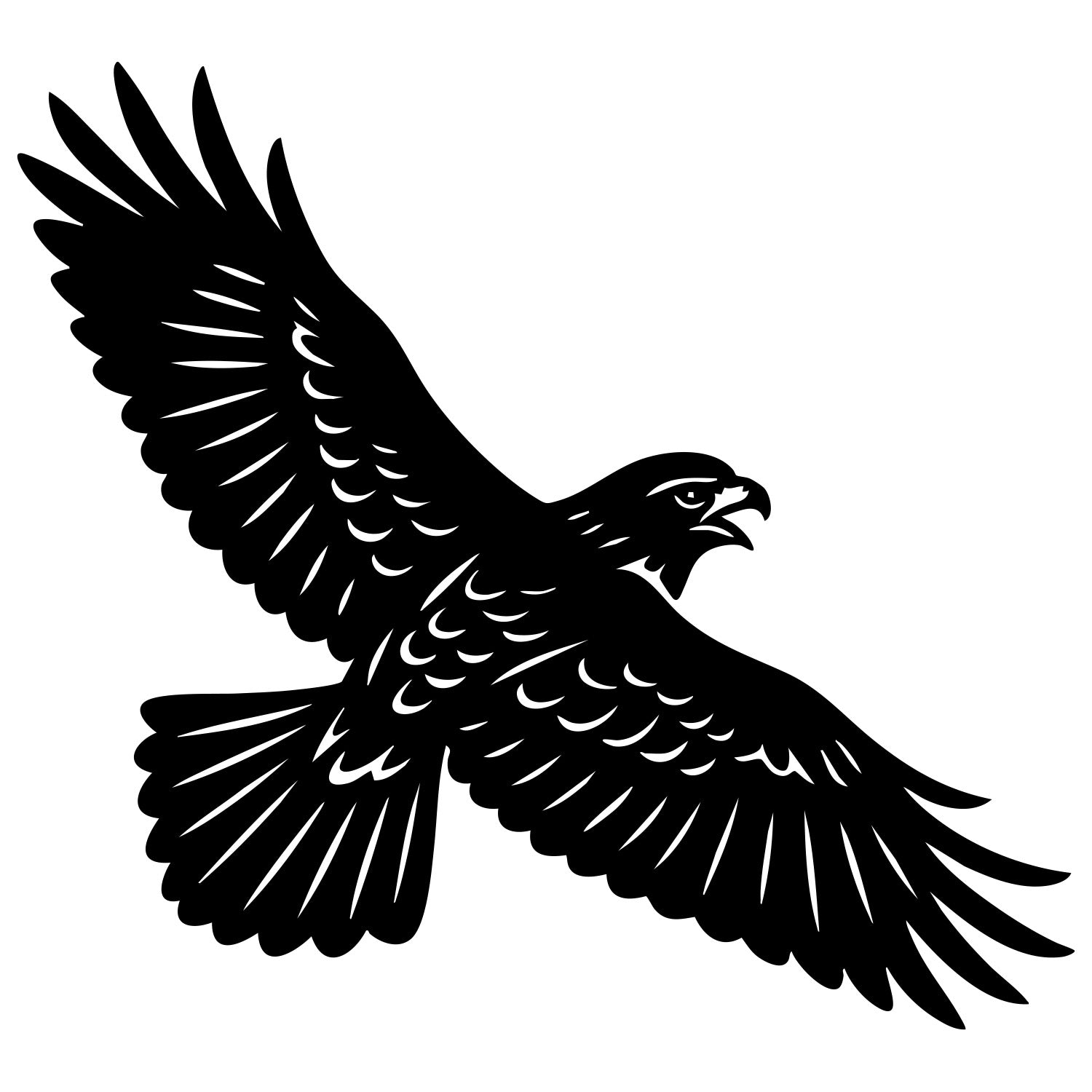 Red-tailed Hawk DXF File – CNC Cutting Design | ABHAWK73