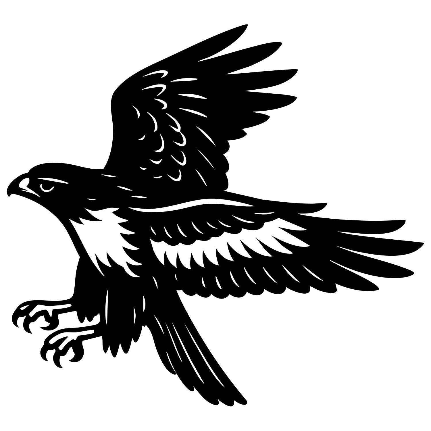 Red-tailed Hawk DXF File – CNC Cutting Design | ABHAWK74
