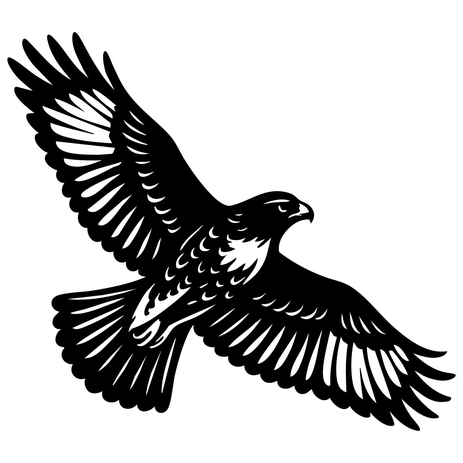 Red-tailed Hawk DXF File – CNC Cutting Design | ABHAWK75