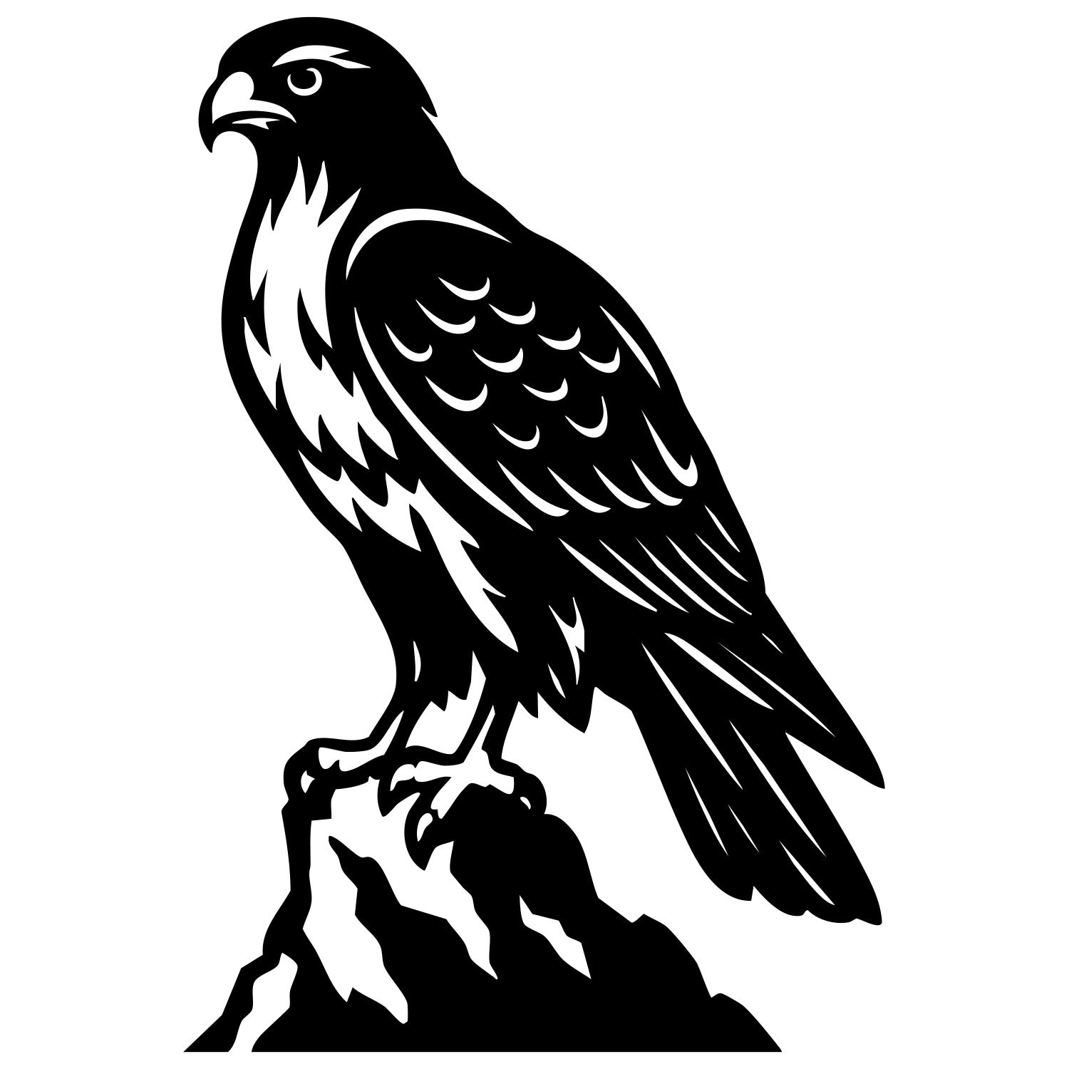 Red-tailed Hawk DXF File – CNC Cutting Design | ABHAWK77