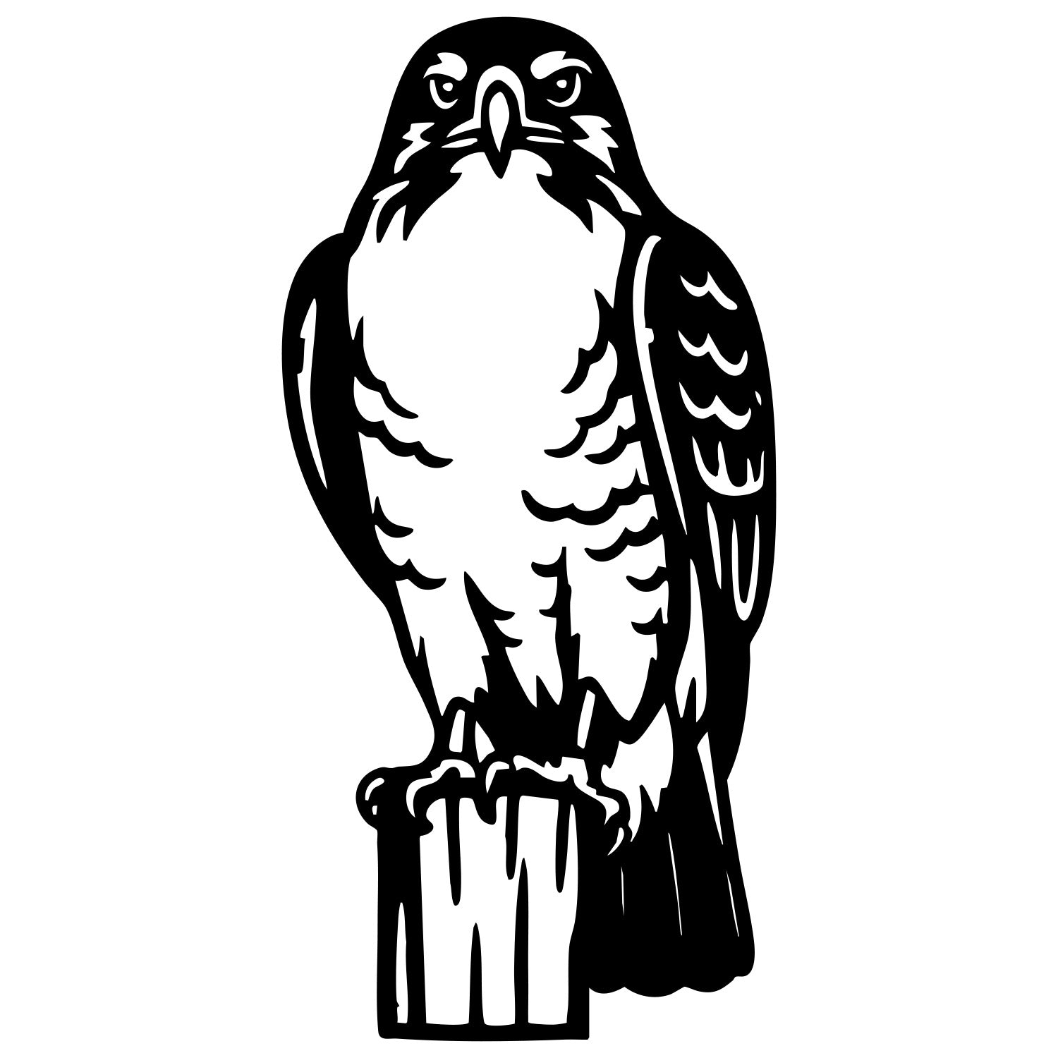 Red-tailed Hawk DXF File – CNC Cutting Design | ABHAWK82