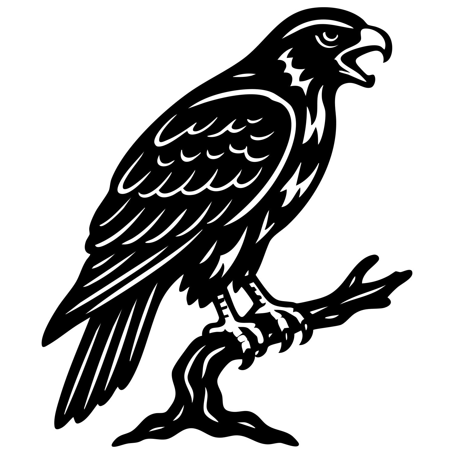 Red-tailed Hawk DXF File – CNC Cutting Design | ABHAWK83