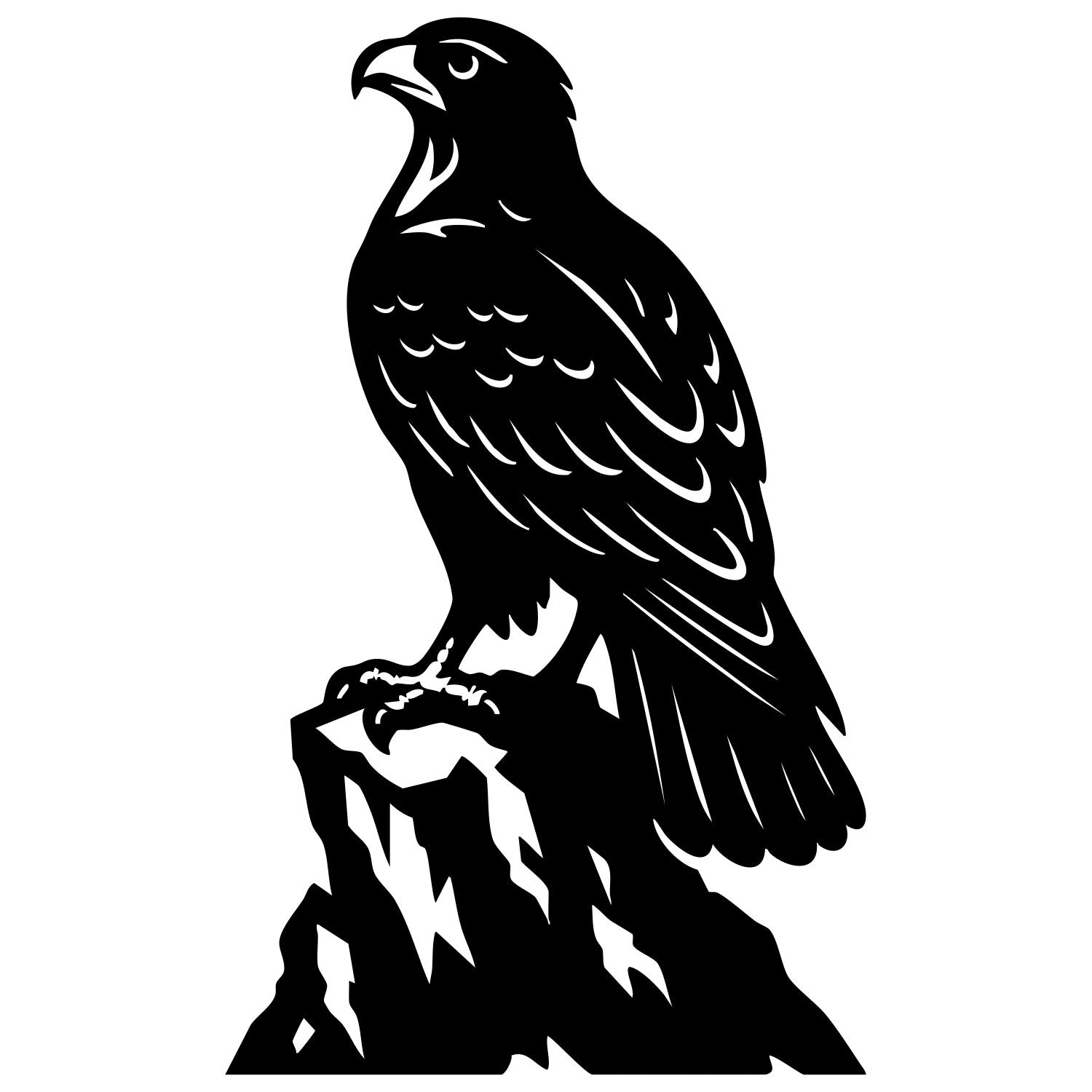 Red-tailed Hawk DXF File – CNC Cutting Design | ABHAWK9