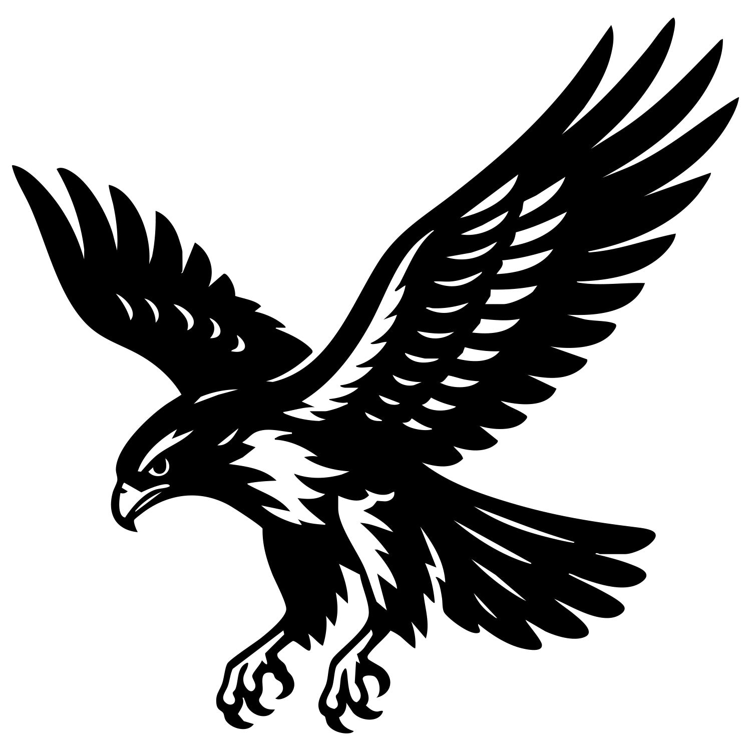 Red-tailed Hawk DXF File – CNC Cutting Design | ABHAWK91