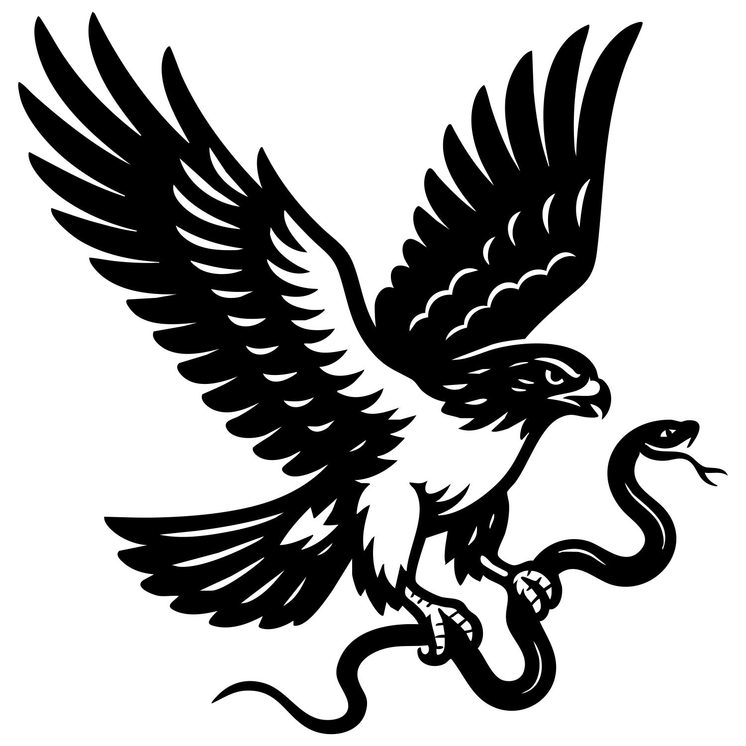 Red-tailed Hawk DXF File – CNC Cutting Design | ABHAWK94