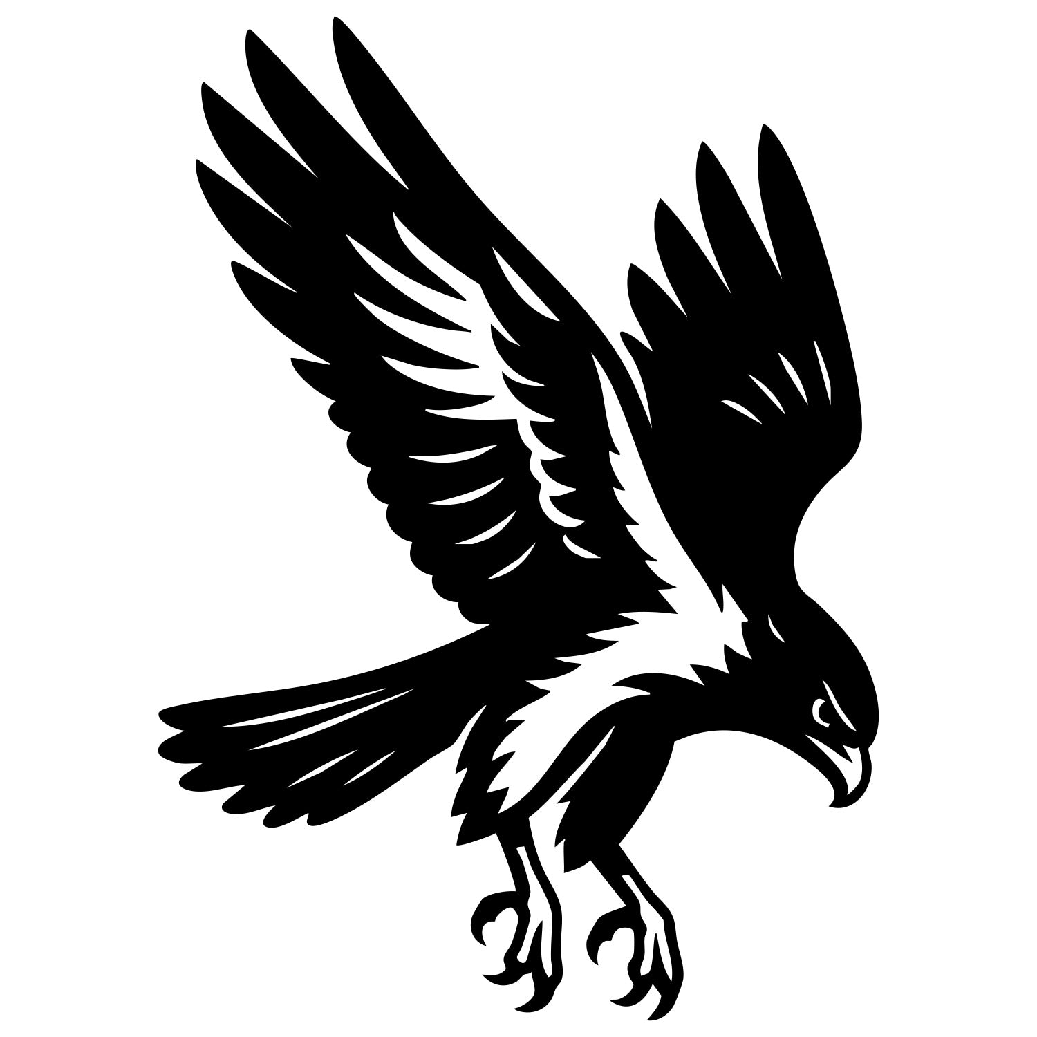 Red-tailed Hawk DXF File – CNC Cutting Design | ABHAWK96