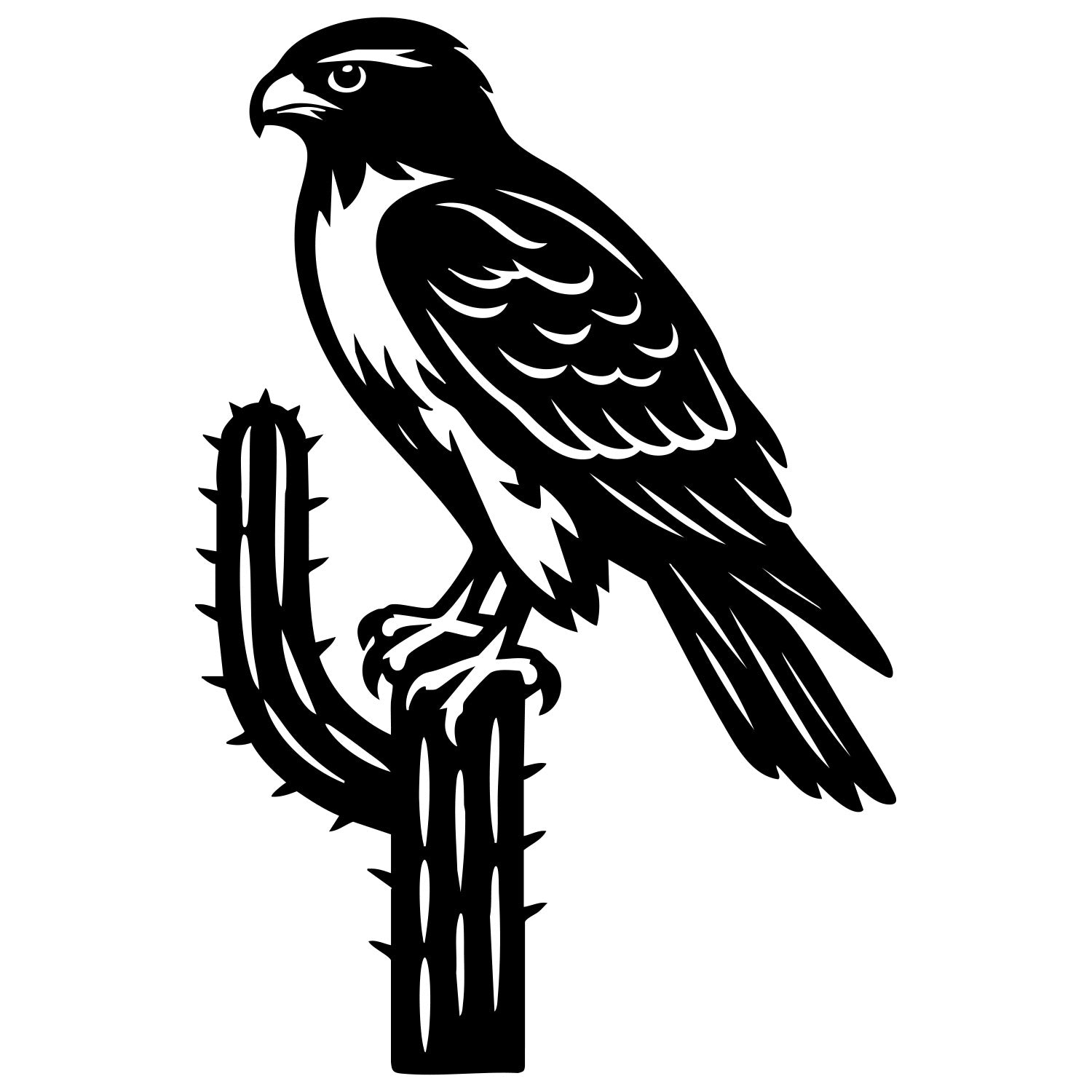 Red-tailed Hawk DXF File – CNC Cutting Design | ABHAWK98