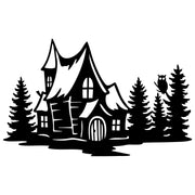 Spooky Cabin Halloween DXF File | OHHALLOWEEN11