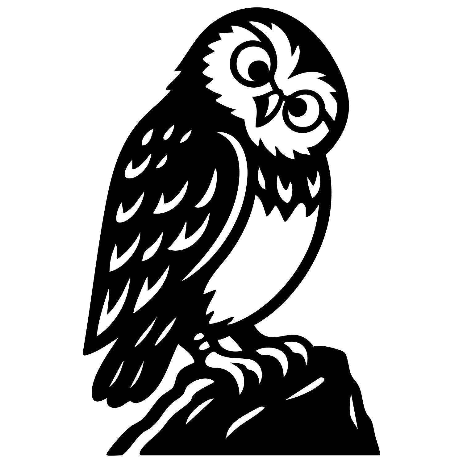 Spotted Owlet DXF File – CNC Cutting Design | ABOWL88