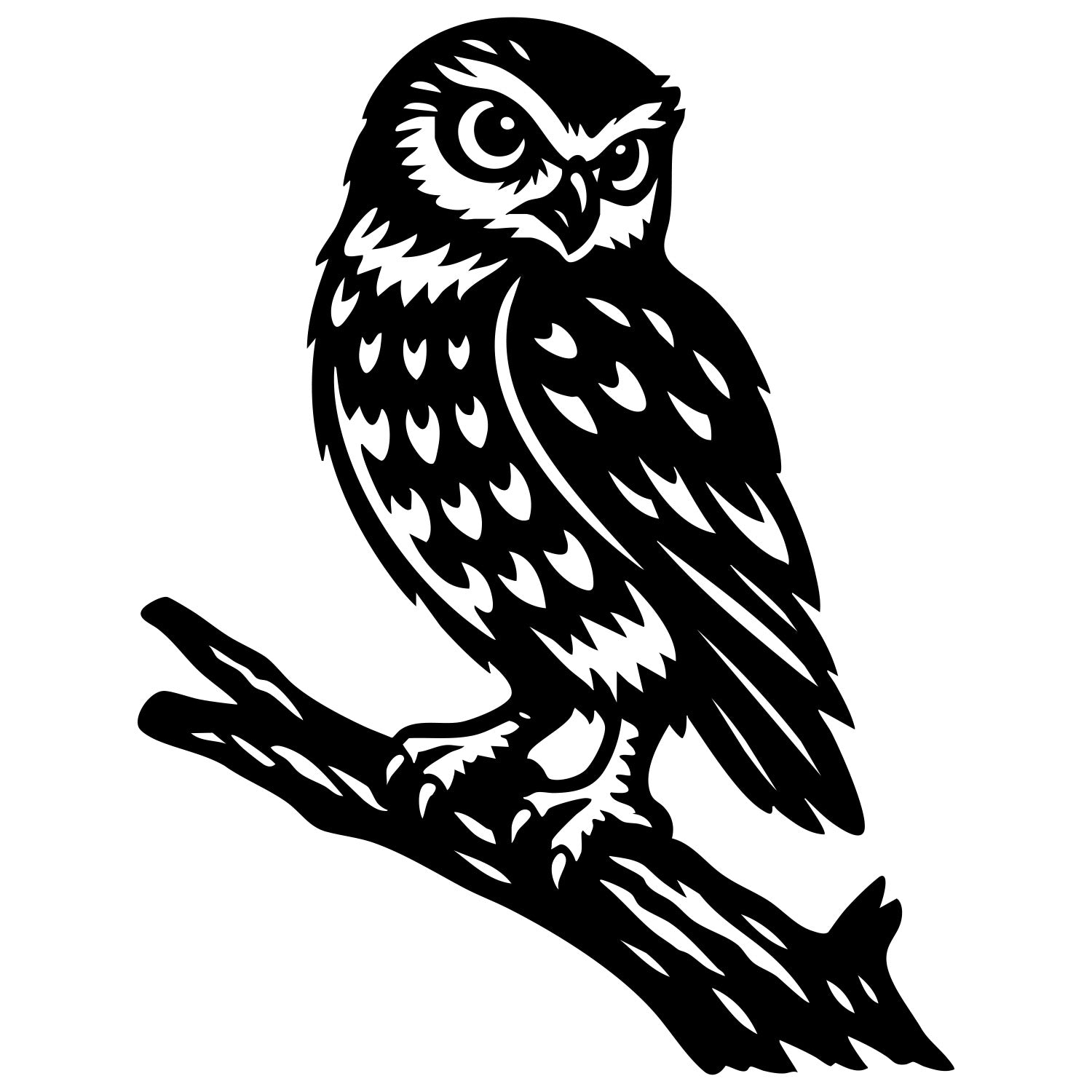 Spotted Owlet DXF File – CNC Cutting Design | ABOWL93