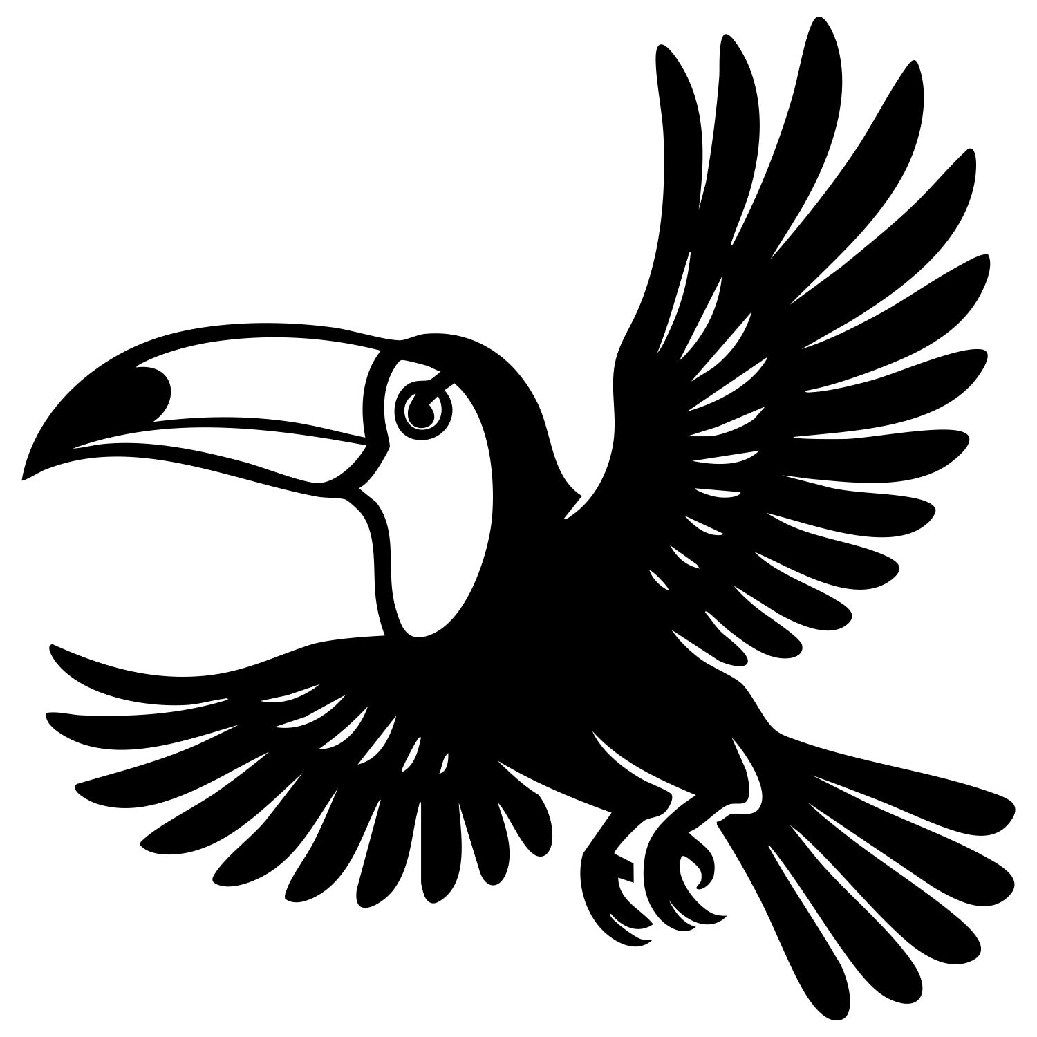 Toco Toucan DXF File – CNC Cutting Design | ABTOUCAN110