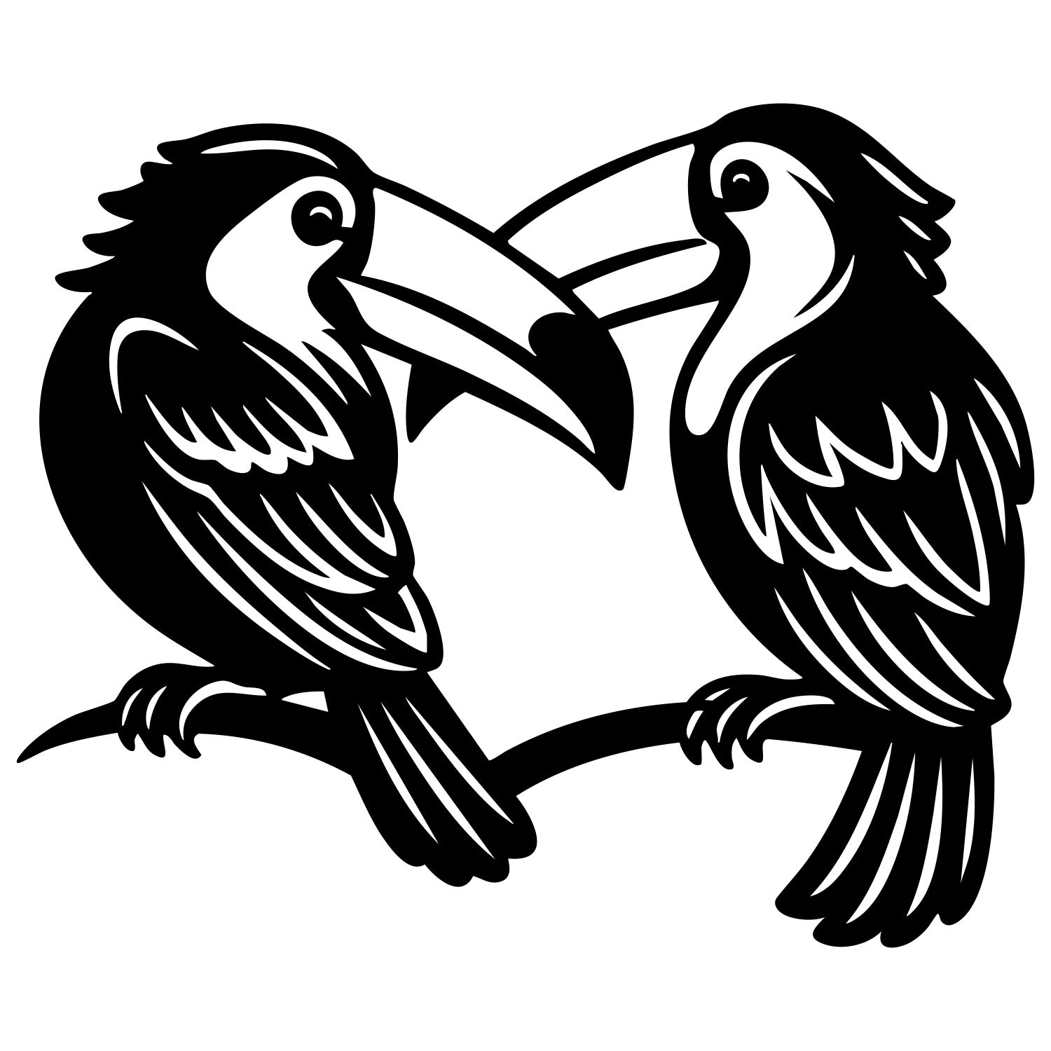 Toco Toucan Family DXF File – CNC Cutting Design | ABTOUCAN177