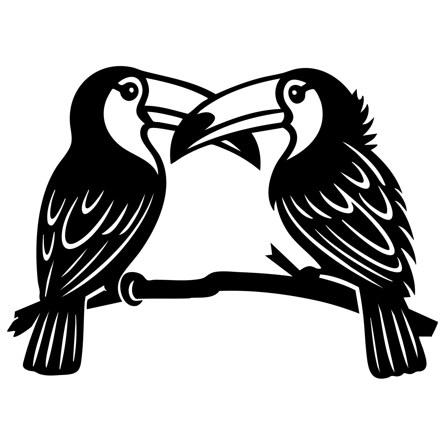 Toco Toucan Family DXF File – CNC Cutting Design | ABTOUCAN196