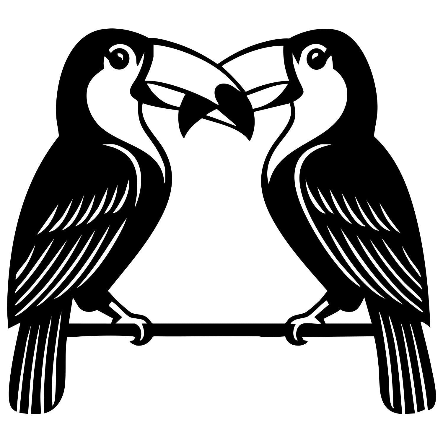 Toco Toucan Family DXF File – CNC Cutting Design | ABTOUCAN220