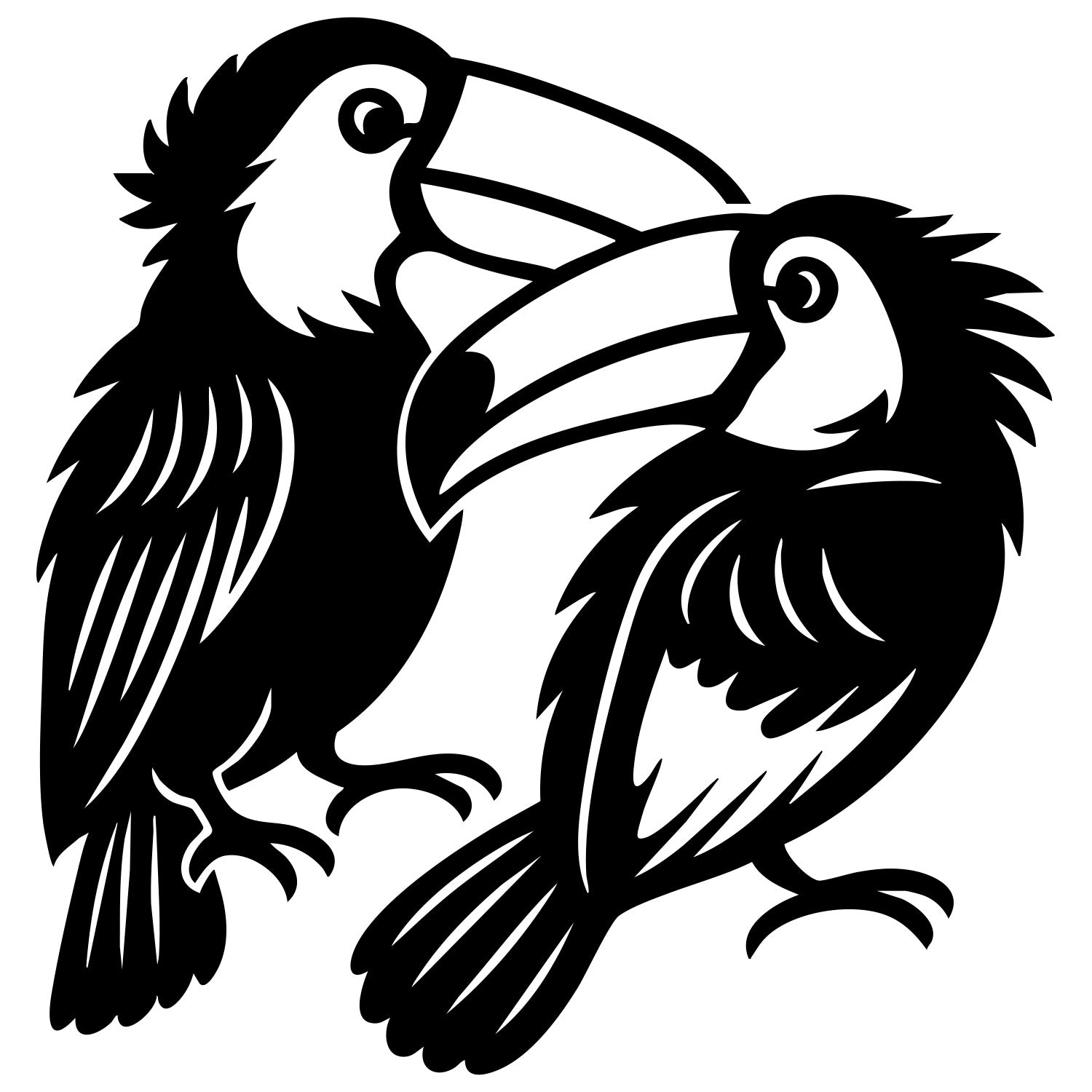 Toco Toucan Family DXF File – CNC Cutting Design | ABTOUCAN222