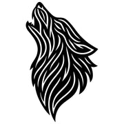 Tribal Wolf Head DXF File – CNC Cutting Design | AWWOLF243