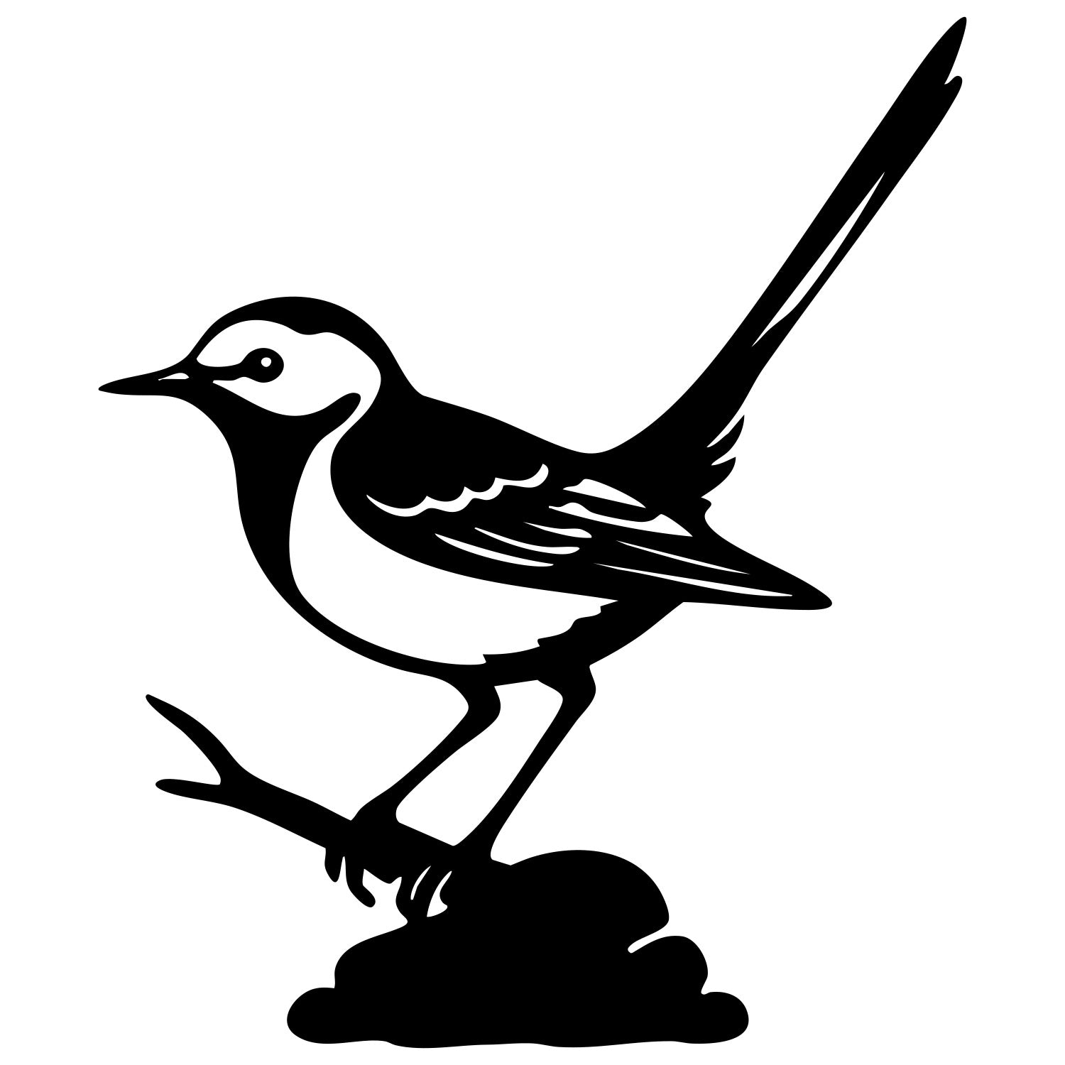 Wagtail DXF File – CNC Cutting Design | ABWAGTAIL1