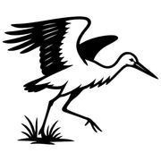 White Stork DXF File – CNC Cutting Design | ABSTORK11