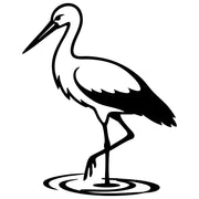 White Stork DXF File – CNC Cutting Design | ABSTORK14