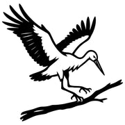 White Stork DXF File – CNC Cutting Design | ABSTORK15