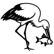 White Stork DXF File – CNC Cutting Design | ABSTORK19