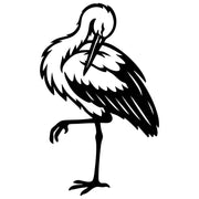 White Stork DXF File – CNC Cutting Design | ABSTORK20