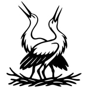 White Stork DXF File – CNC Cutting Design | ABSTORK26