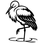 White Stork DXF File – CNC Cutting Design | ABSTORK3
