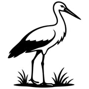 White Stork DXF File – CNC Cutting Design | ABSTORK30