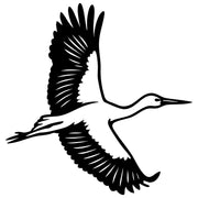 White Stork DXF File – CNC Cutting Design | ABSTORK36