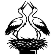 White Stork DXF File – CNC Cutting Design | ABSTORK46