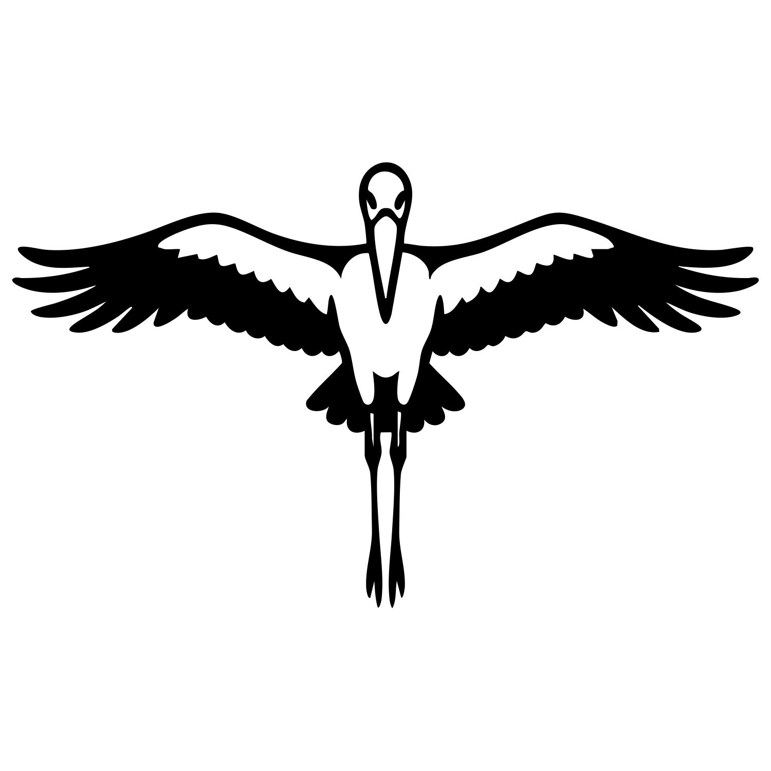 White Stork DXF File – CNC Cutting Design | ABSTORK53