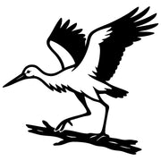 White Stork DXF File – CNC Cutting Design | ABSTORK56
