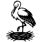 White Stork DXF File – CNC Cutting Design | ABSTORK59