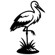 White Stork DXF File – CNC Cutting Design | ABSTORK62