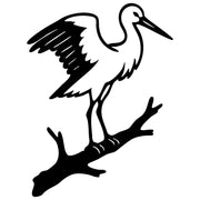 White Stork DXF File – CNC Cutting Design | ABSTORK69