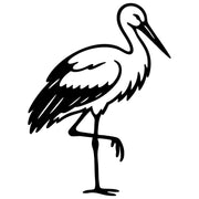 White Stork DXF File – CNC Cutting Design | ABSTORK71